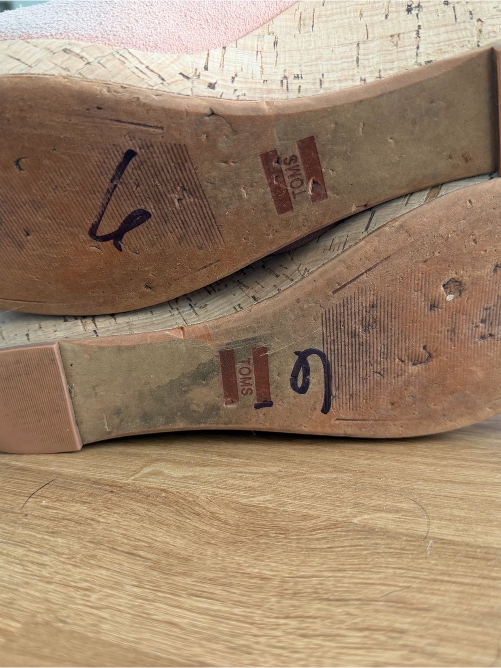 Toms Pink Suede Open-Toe Ankle Strap Wedge Sandals - Picture 5 of 5